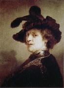 Self-Portrait in Fancy Dress Rembrandt